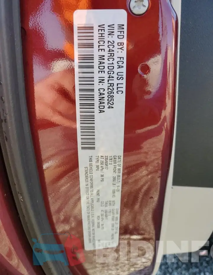 2C4RC1DG4LR268524 Photo# 13