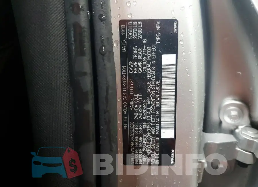 LYV102RL3KB292620 Photo# 12