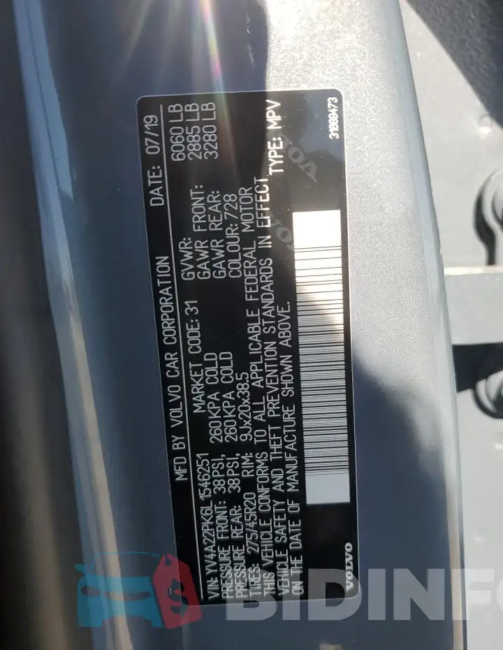 YV4A22PK6L1546251 Photo# 12