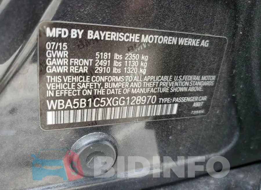 WBA5B1C5XGG128970 Photo# 12