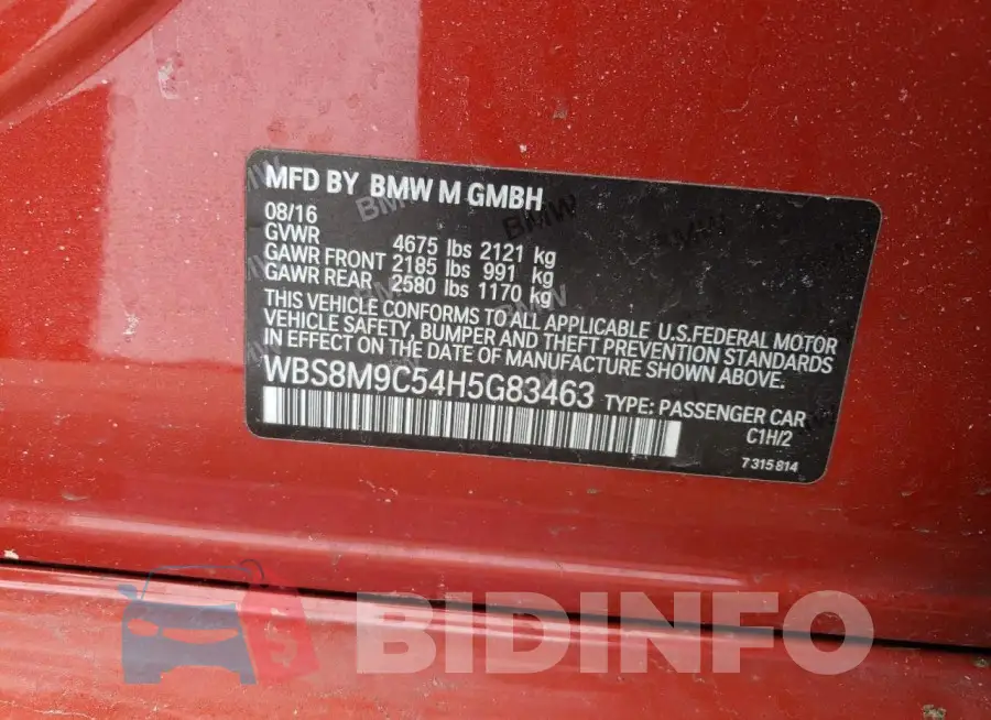 WBS8M9C54H5G83463 Photo# 13