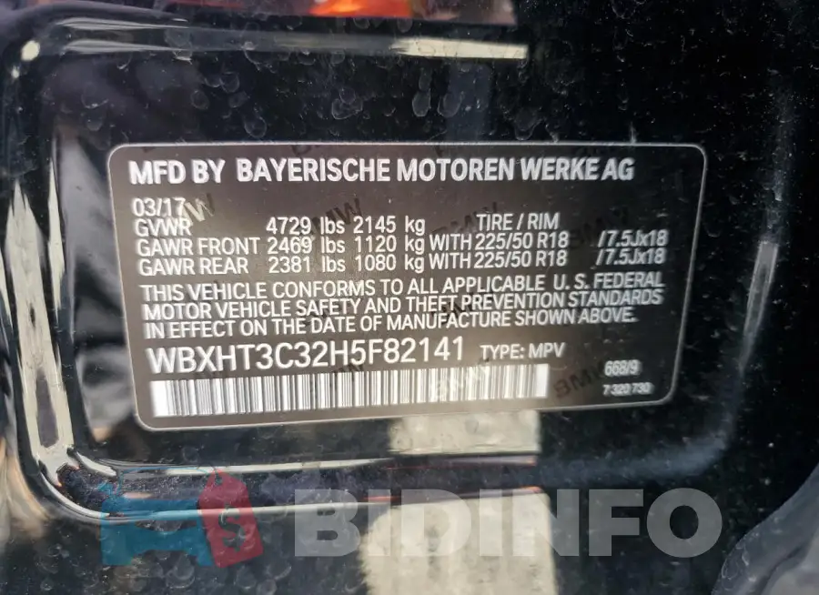 WBXHT3C32H5F82141 Photo# 13