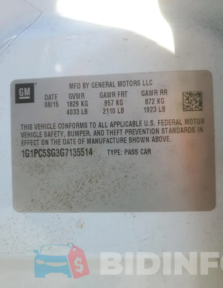 1G1PC5SG3G7135514 Photo# 12