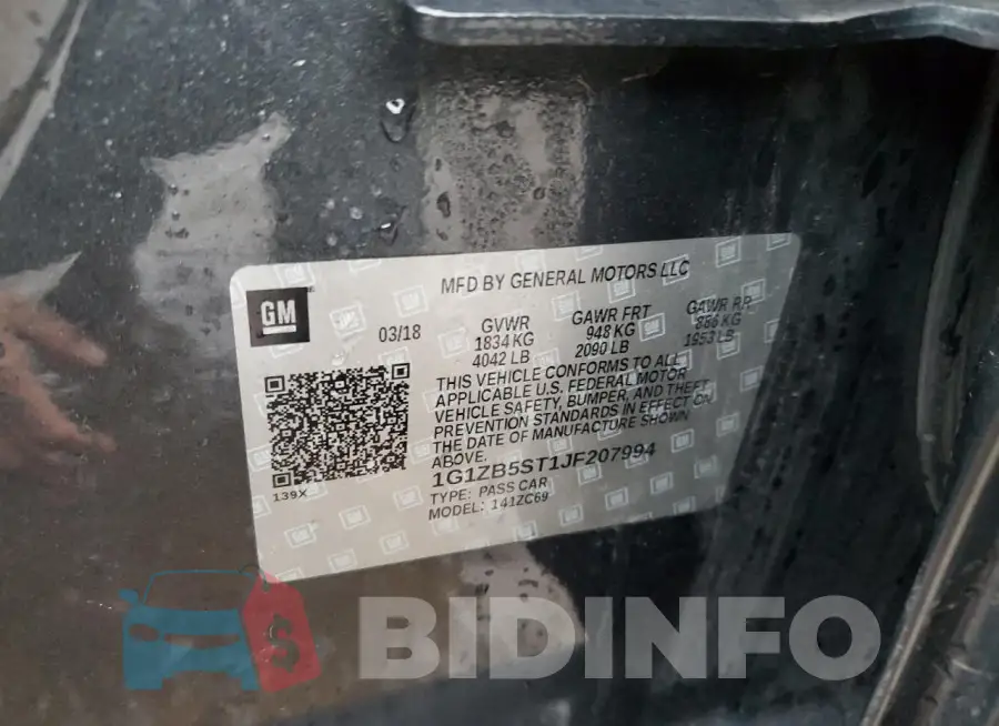 1G1ZB5ST1JF207994 Photo# 12