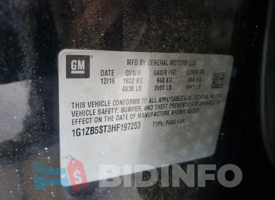1G1ZB5ST3HF197253 Photo# 12