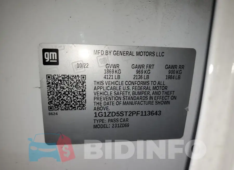 1G1ZD5ST2PF113643 Photo# 12