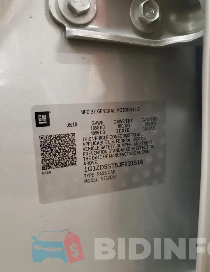 1G1ZD5ST5JF231516 Photo# 12
