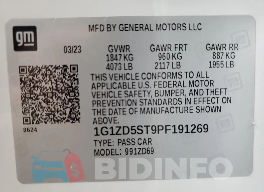 1G1ZD5ST9PF191269 Photo# 12