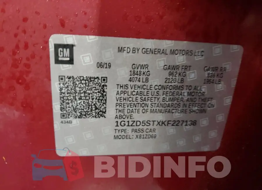 1G1ZD5STXKF227138 Photo# 12