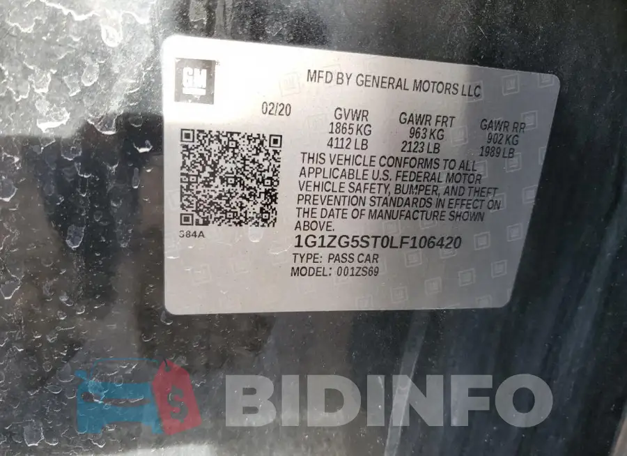 1G1ZG5ST0LF106420 Photo# 13