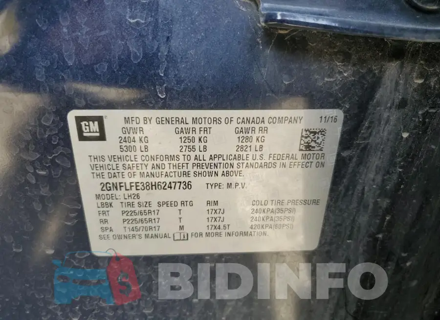 2GNFLFE38H6247736 Photo# 13