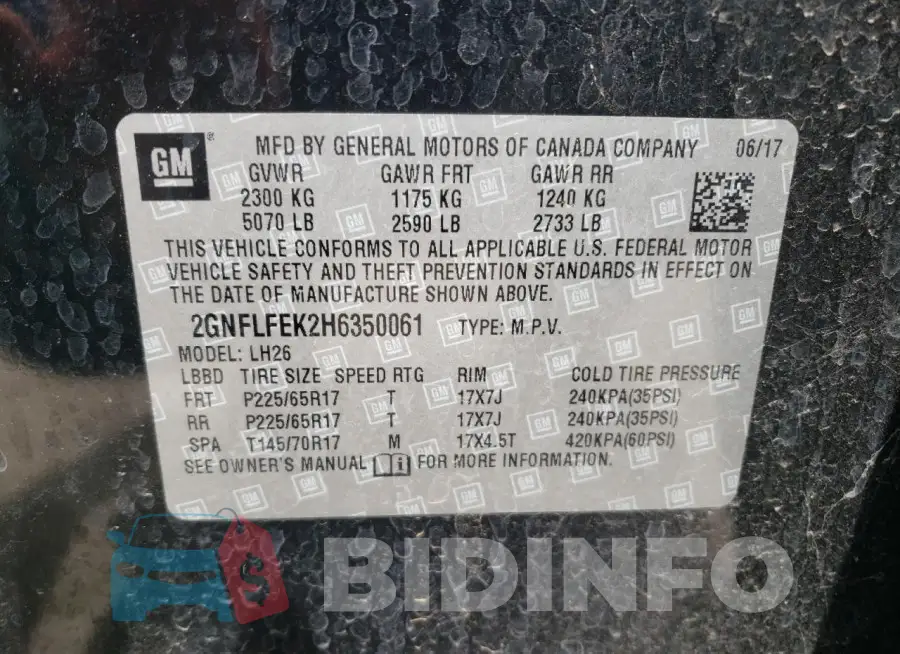 2GNFLFEK2H6350061 Photo# 14