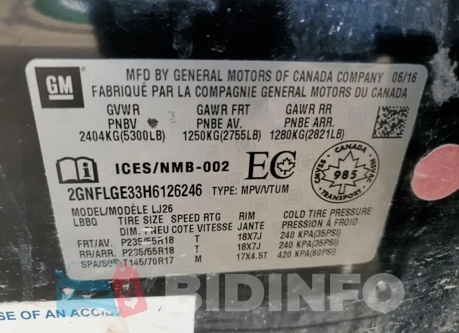2GNFLGE33H6126246 Photo# 13
