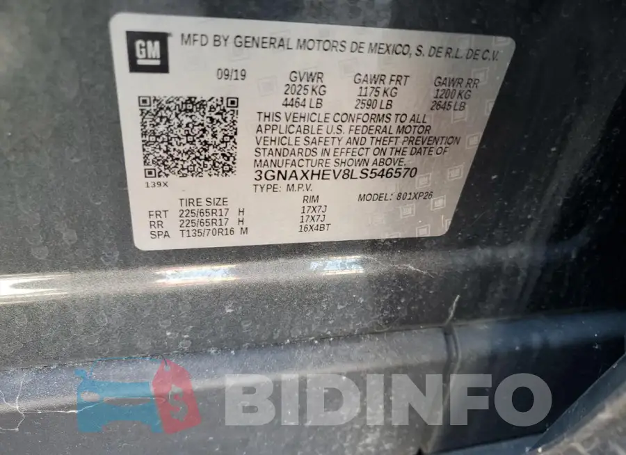 3GNAXHEV8LS546570 Photo# 13