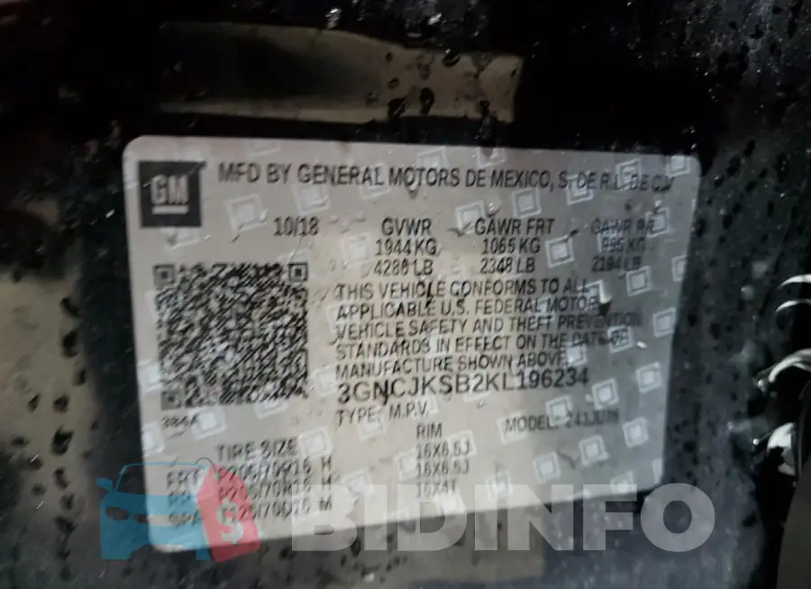 3GNCJKSB2KL196234 Photo# 13