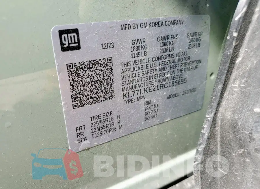 KL77LKE21RC185695 Photo# 14