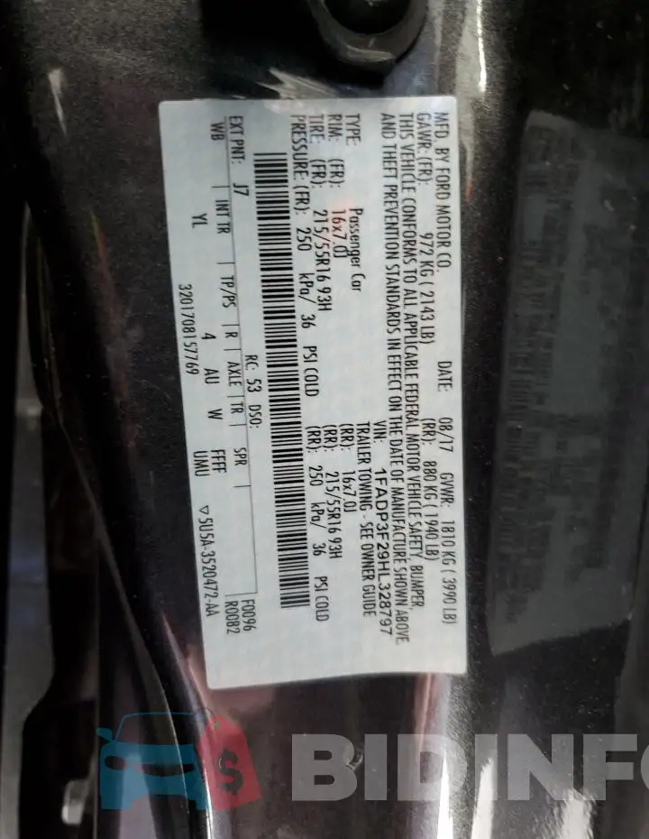 1FADP3F29HL328797 Photo# 12