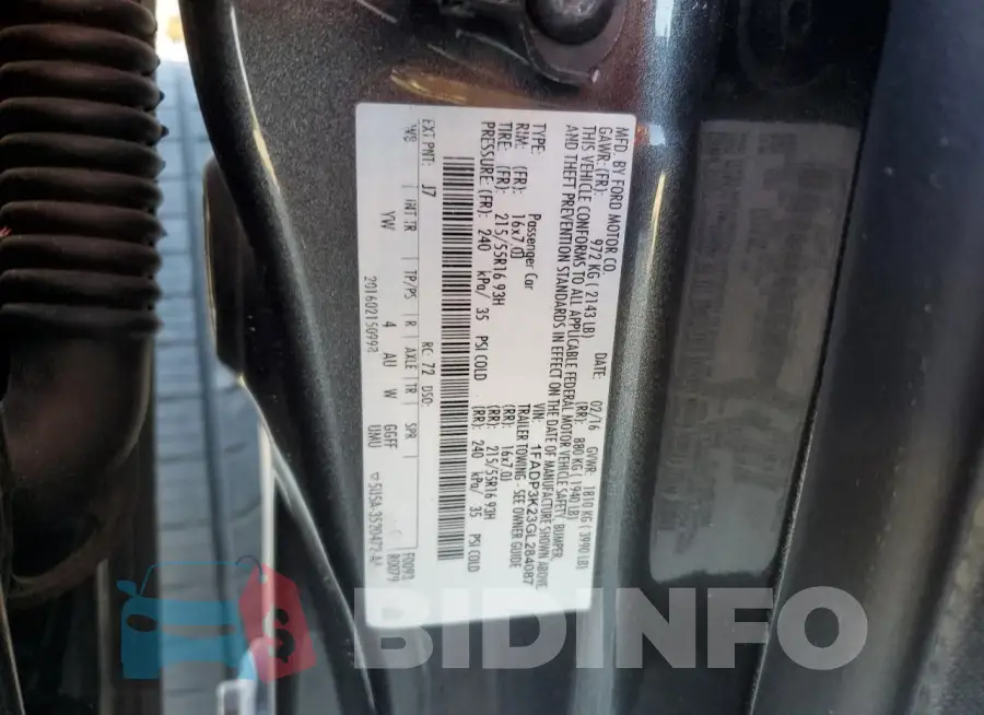 1FADP3K23GL284087 Photo# 12