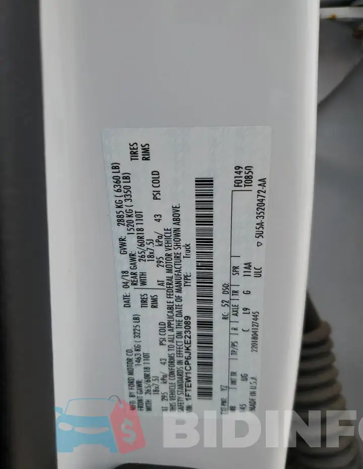 1FTEW1CP6JKE23089 Photo# 12
