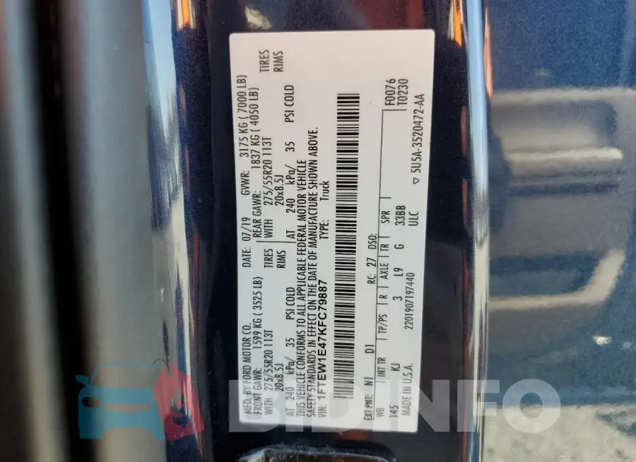 1FTEW1E47KFC79887 Photo# 12