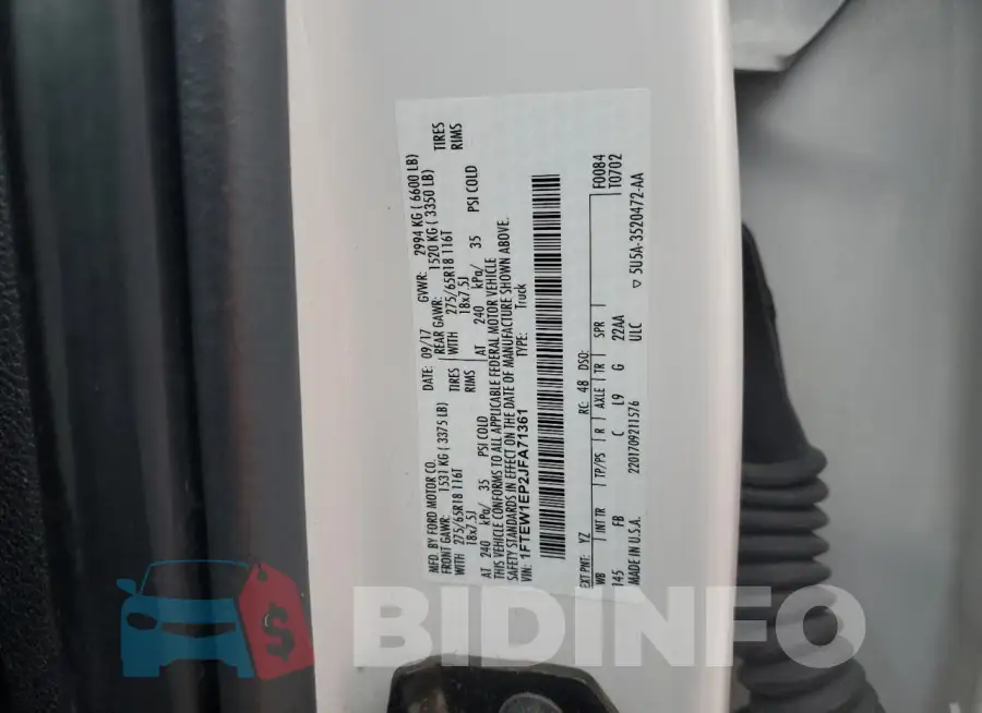 1FTEW1EP2JFA71361 Photo# 12