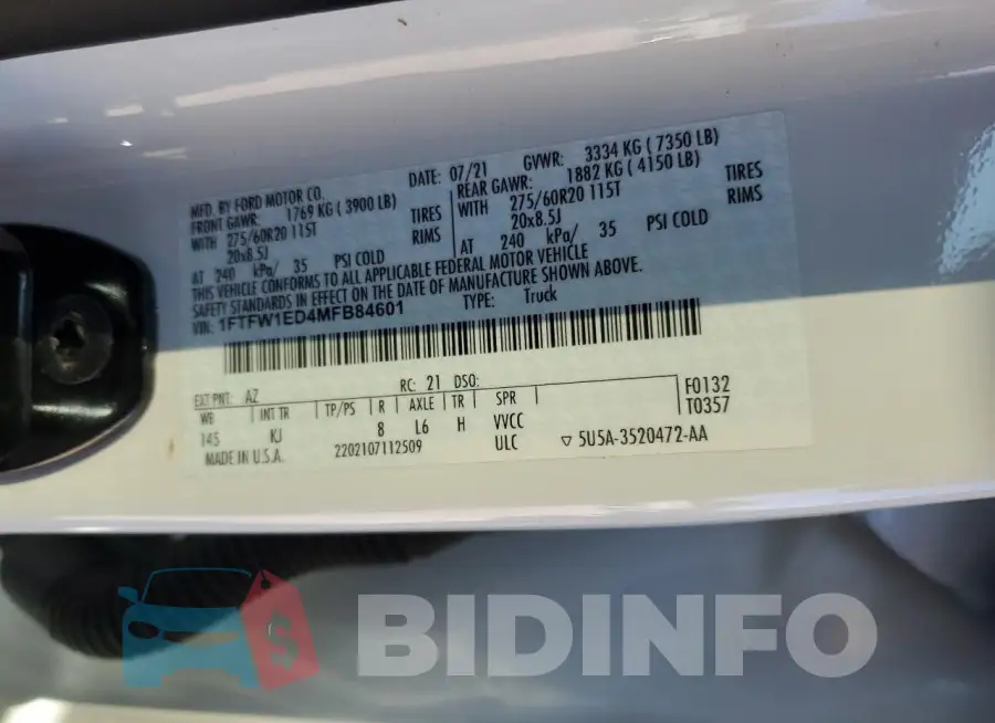 1FTFW1ED4MFB84601 Photo# 13