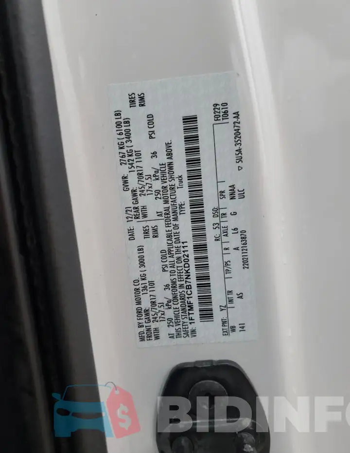 1FTMF1CB7NKD02111 Photo# 12