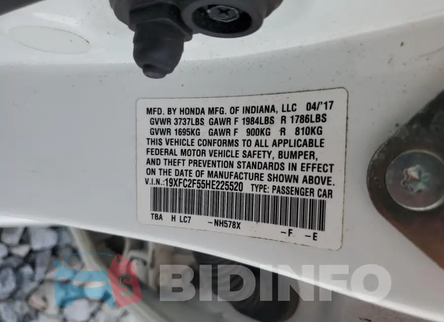 19XFC2F55HE225520 Photo# 12