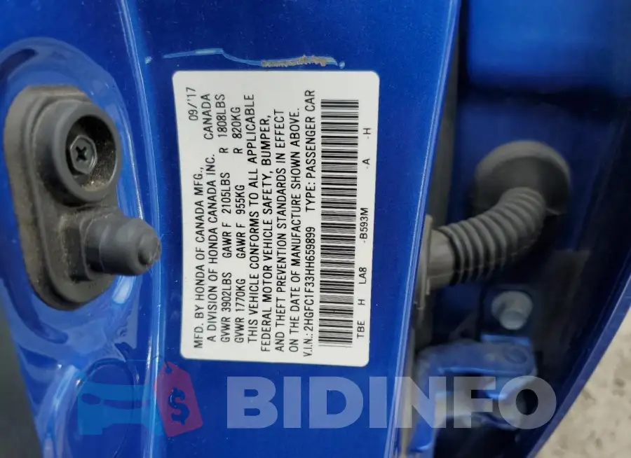2HGFC1F33HH659899 Photo# 12