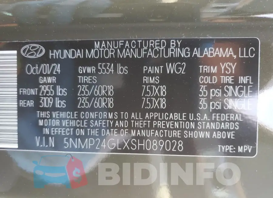 5NMP24GLXSH089028 Photo# 13
