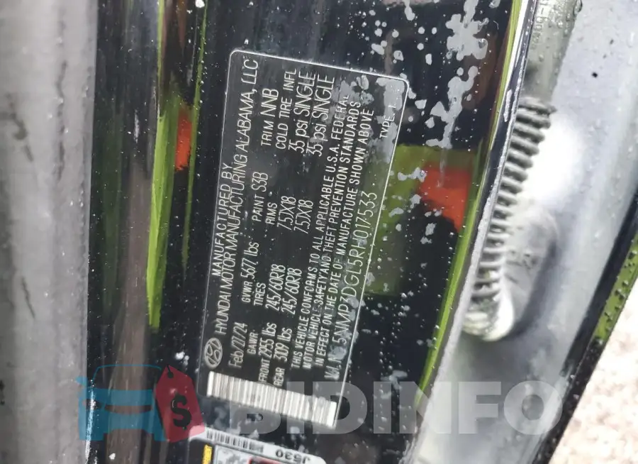 5NMP3DGL5RH017533 Photo# 14