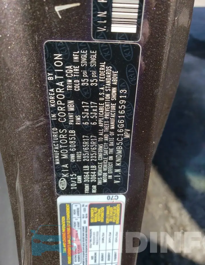 KNDMB5C16G6165913 Photo# 12