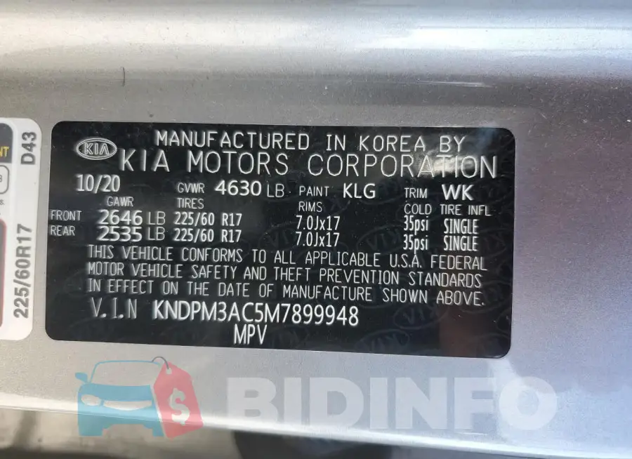 KNDPM3AC5M7899948 Photo# 13