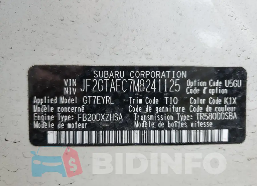 JF2GTAEC7M8241125 Photo# 12