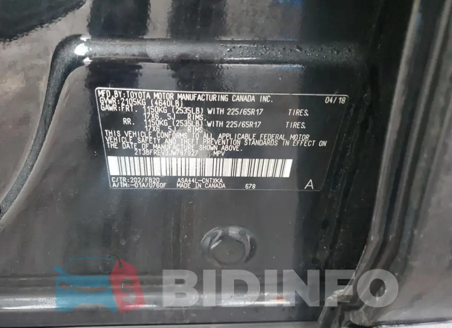 2T3BFREV3JW787927 Photo# 13