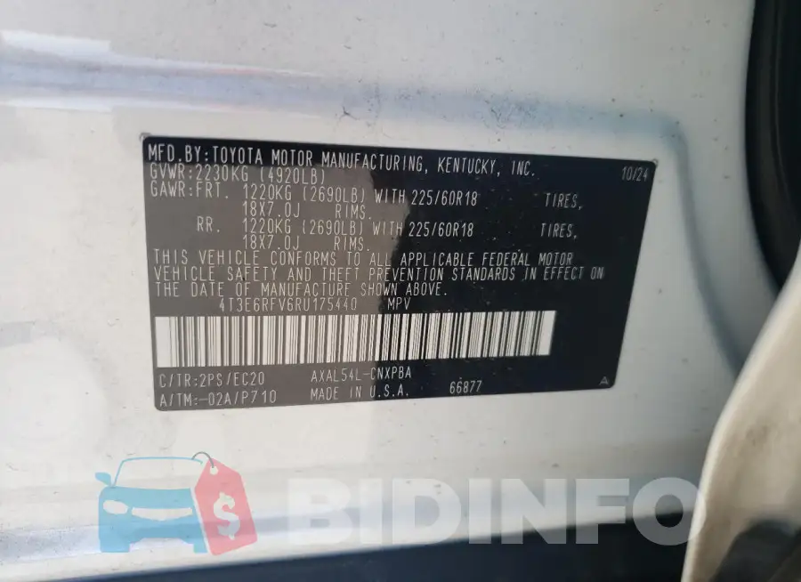 4T3E6RFV6RU175440 Photo# 12