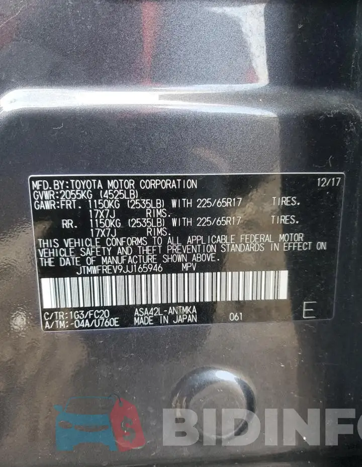JTMWFREV9JJ165946 Photo# 14