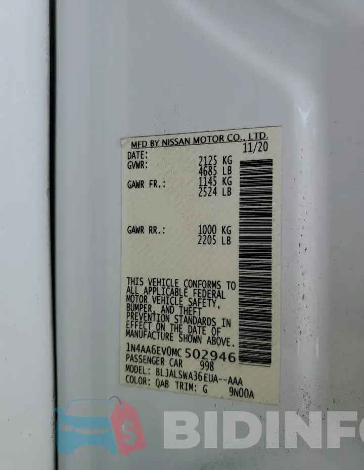 1N4AA6EV0MC502946 Photo# 12