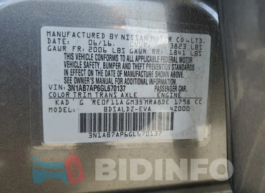 3N1AB7AP6GL670137 Photo# 12