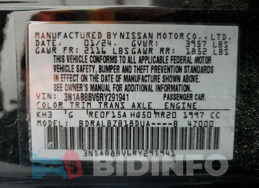 3N1AB8BV6RY291941 Photo# 13