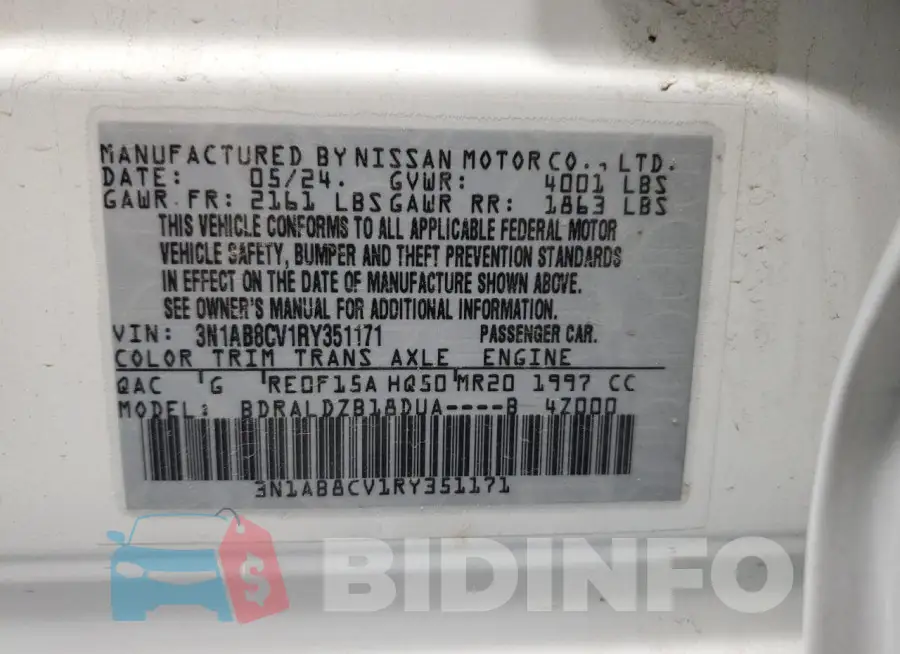 3N1AB8CV1RY351171 Photo# 13