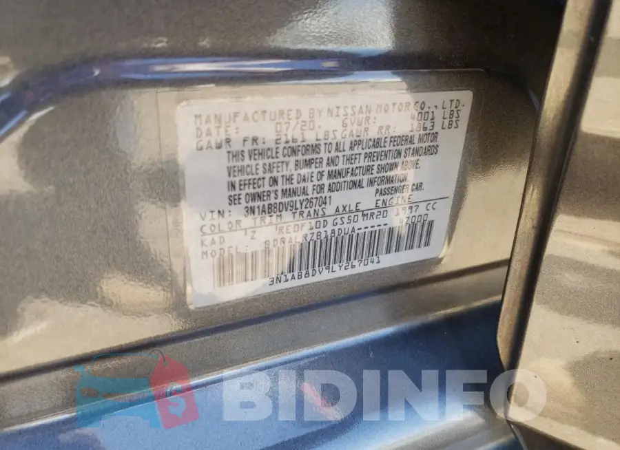 3N1AB8DV9LY267041 Photo# 12
