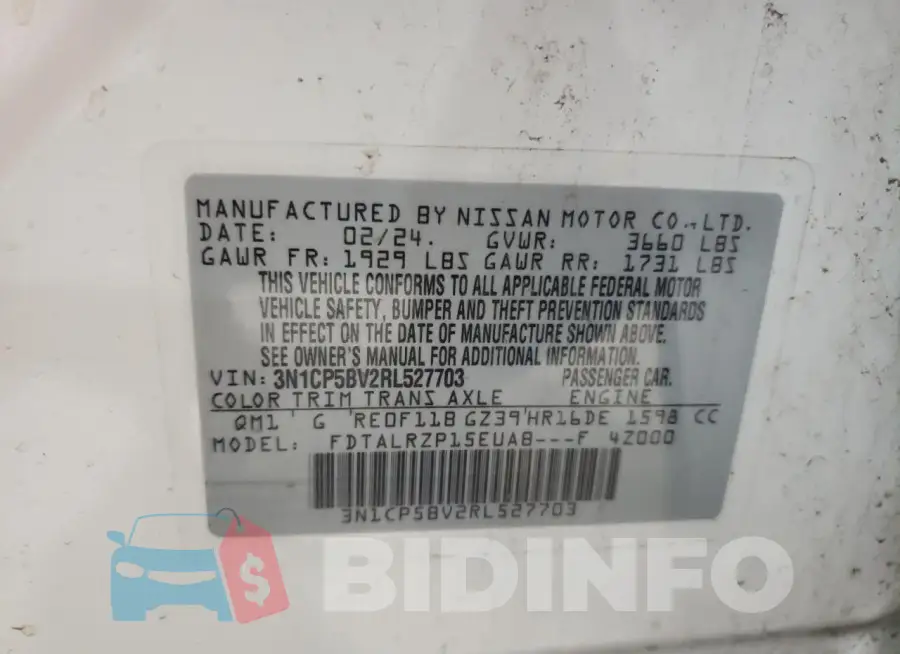 3N1CP5BV2RL527703 Photo# 13