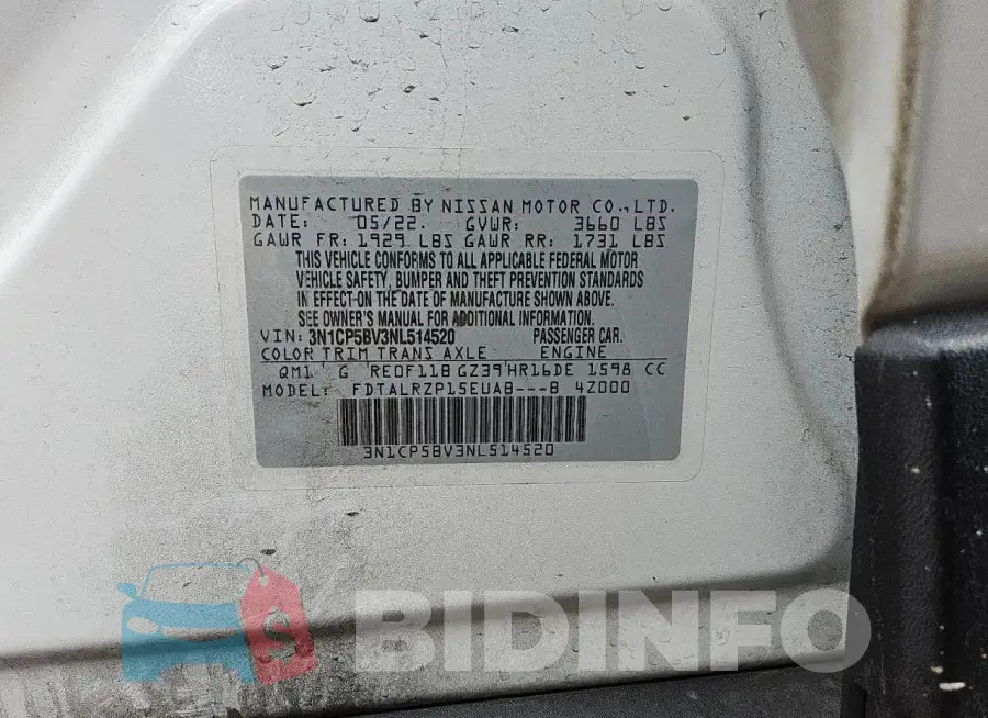 3N1CP5BV3NL514520 Photo# 12