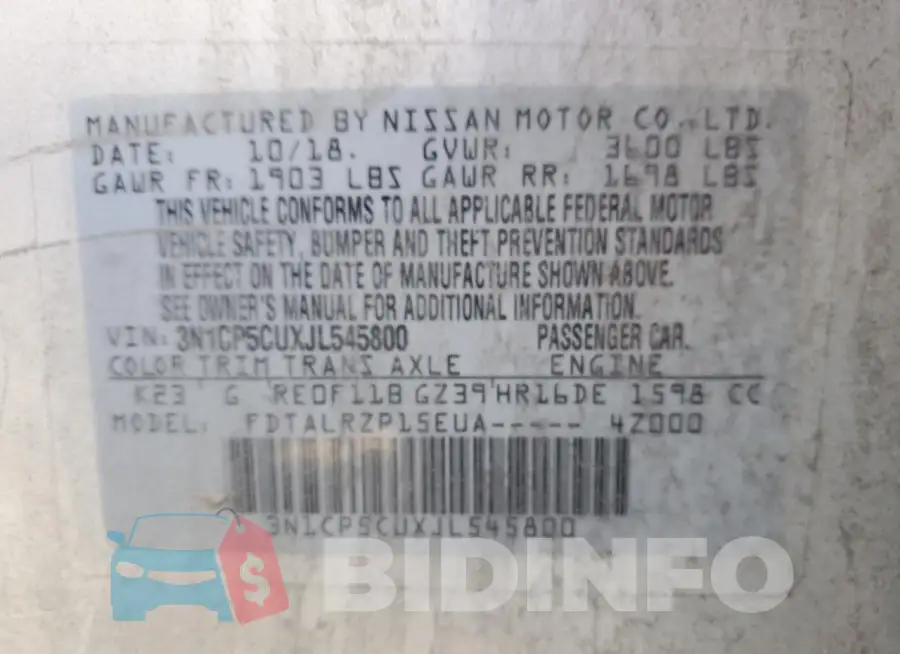 3N1CP5CUXJL545800 Photo# 13