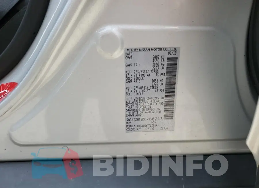 5N1AT2MT5KC768713 Photo# 13