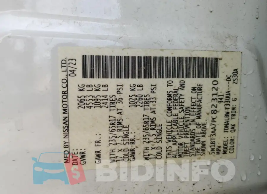5N1BT3AA7PC823120 Photo# 14