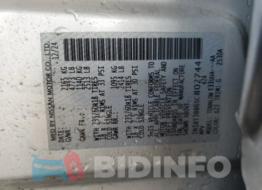 5N1BT3BB6SC802744 Photo# 14
