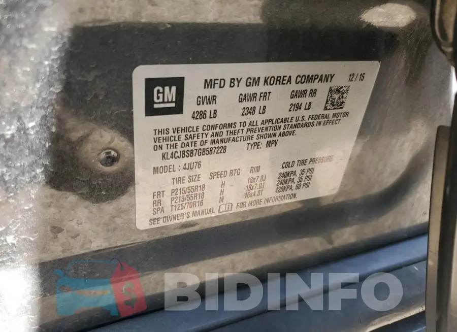 KL4CJBSB7GB587228 Photo# 13