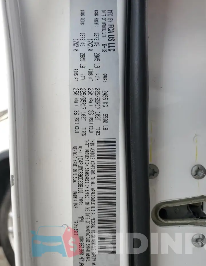 1C4PJMCB9KD238151 Photo# 14